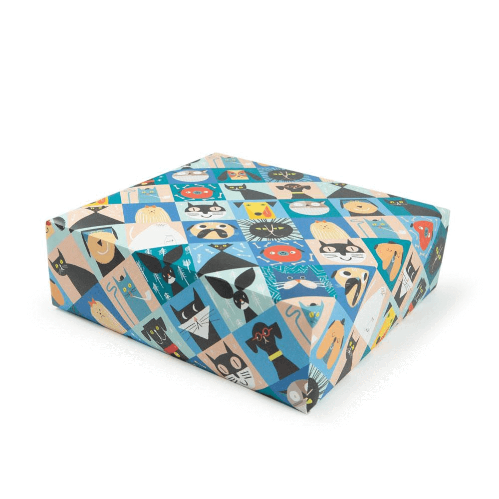 USTUDIO Cats & Dogs Gift Wrap